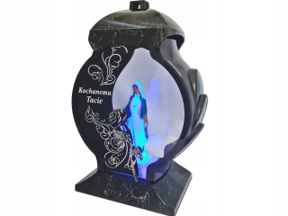 RODIČIA RODIČOM SVIEČKY SVIEČKY LAMPY NA NÁHROB OB ČIERNY MRAMOR + LED POSTAVIČKA